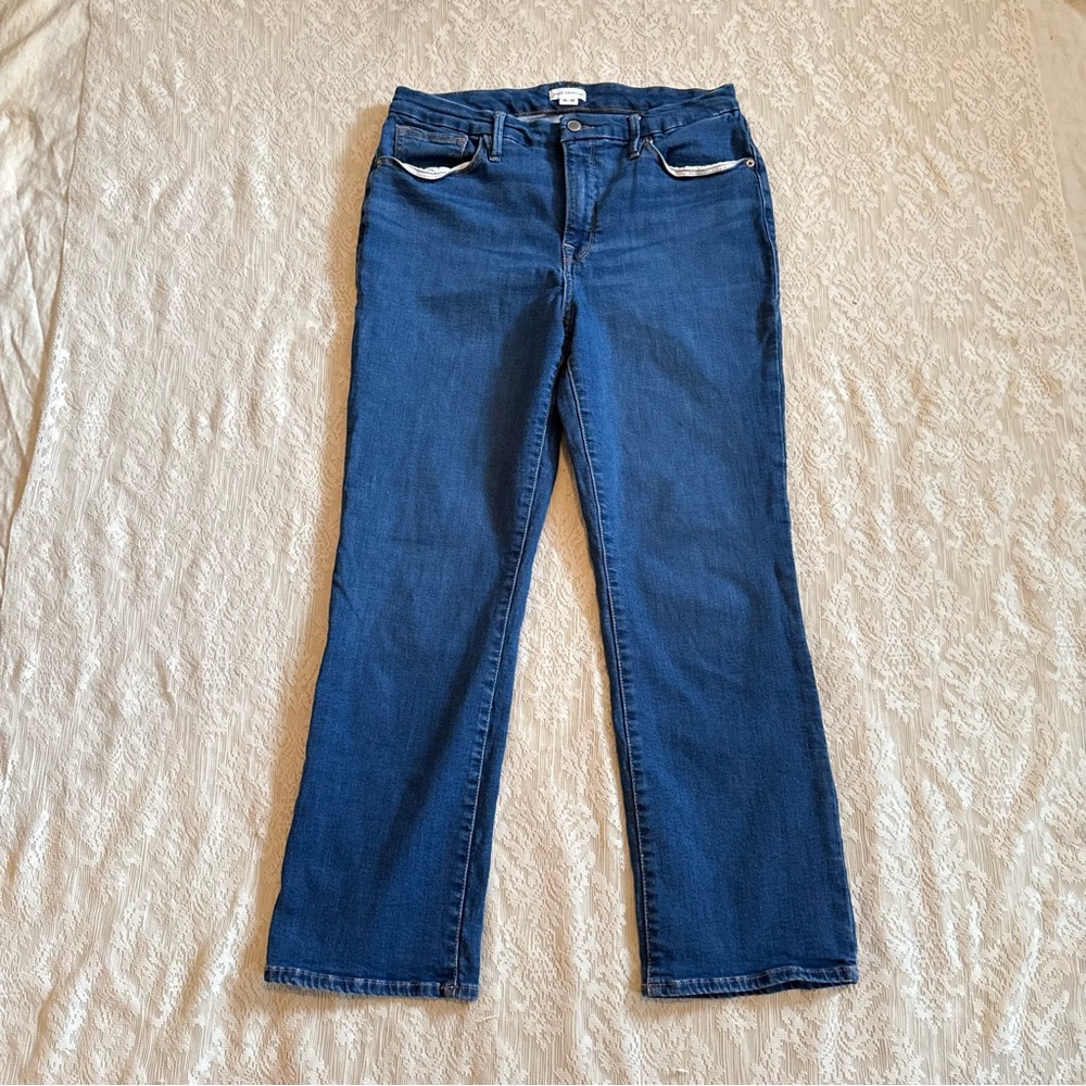 Good American good legs straight blue jeans - Picture 2 of 10